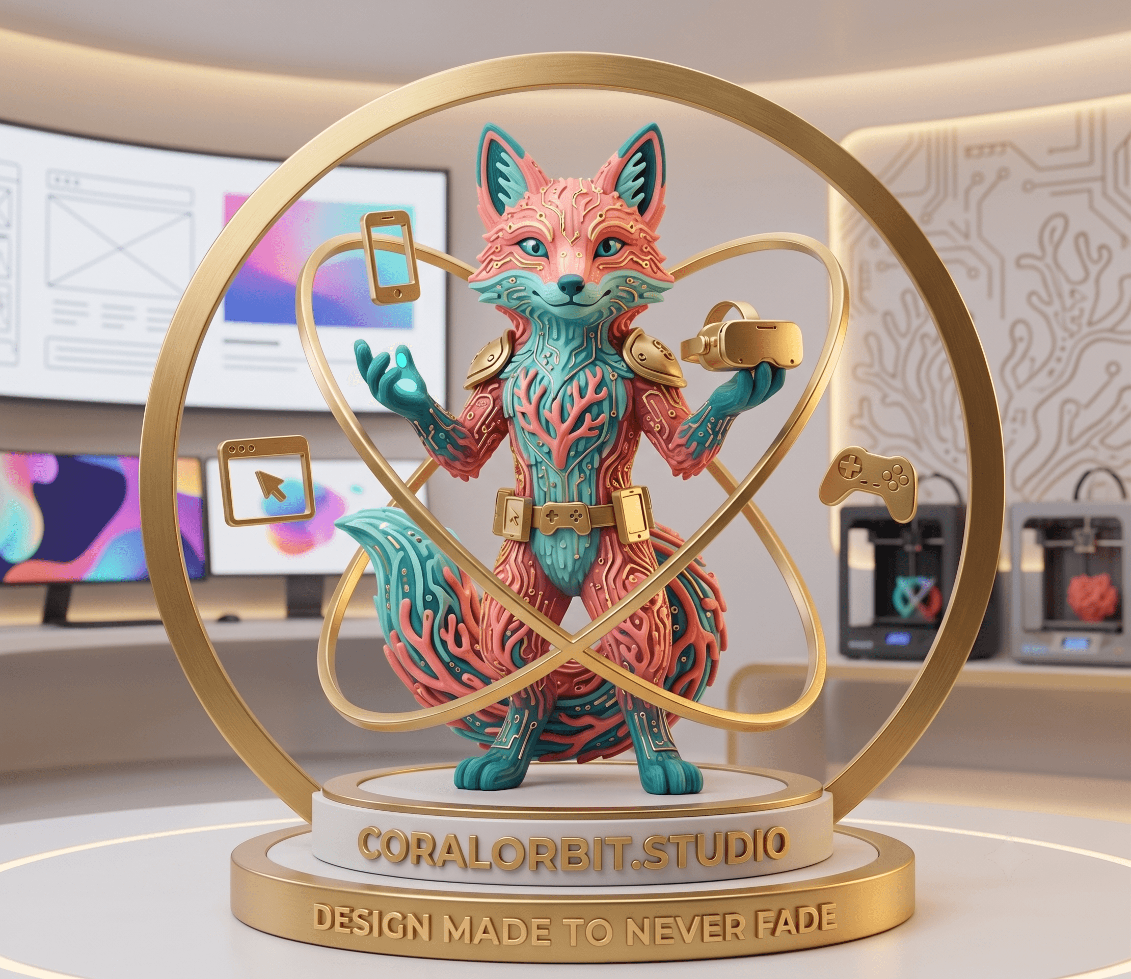 Coral Orbit Fox